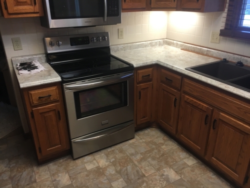 Laminate Countertop Replacement & Cabinet Installation